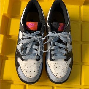 Nike Black and White Shoes with Pink Accent